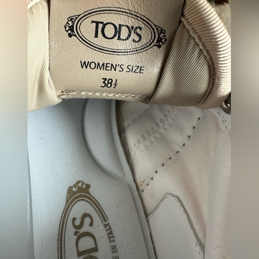 TOD'S 1T SNEAKERS IN SUEDE AND FABRIC - BROWN/BEIGE - size 8.5 - Picture 6 of 12